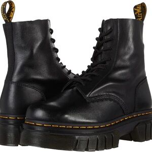Dr. Martens Audrick Womens Size 5 Lace Up 8 Eye Boots Black Platform Chunky Y2K